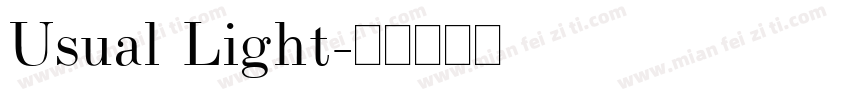 Usual Light字体转换